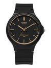 Co Signed Resin Band Analog Watch Gold Black - CASIO - BALAAN 6