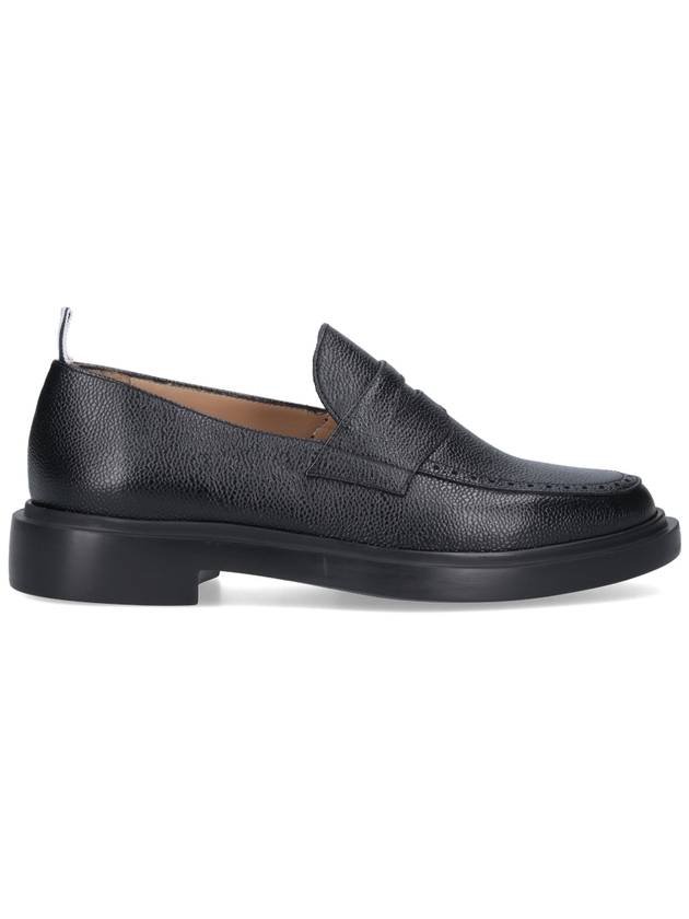 Pebble Grain Rubber Sole Penny Loafer Black - THOM BROWNE - BALAAN 2