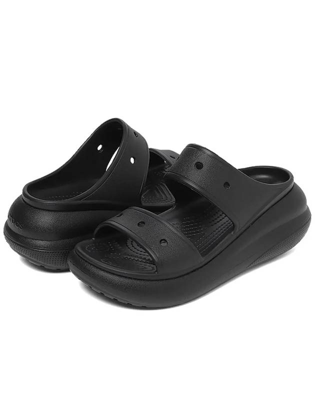 Classic Crush Slippers Black - CROCS - BALAAN 4