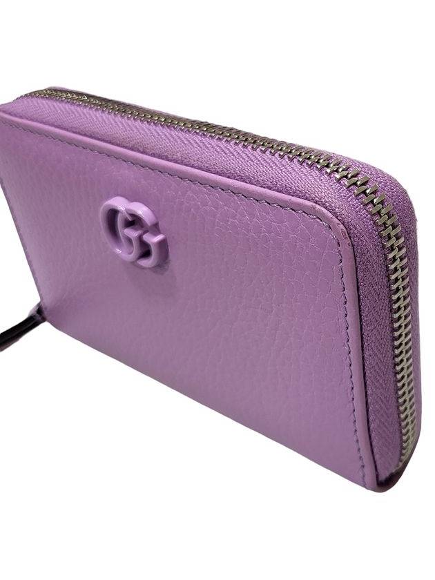 Women s 644412 GG Marmont purple color zipper wallet - GUCCI - BALAAN 6