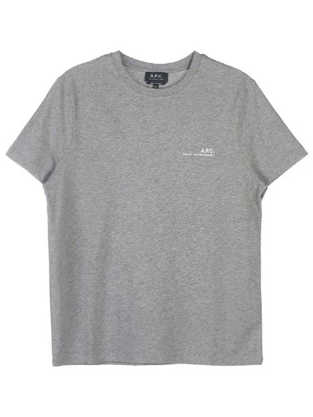 Men's Item Logo Cotton Short Sleeve T-Shirt Grey - A.P.C. - BALAAN 3