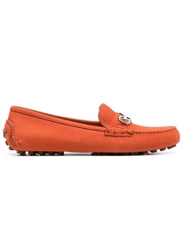 Gancini Driving Shoes Orange - SALVATORE FERRAGAMO - BALAAN 1