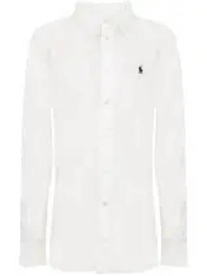 Stretch Slim Fit Long Sleeve Shirt White - POLO RALPH LAUREN - BALAAN 2