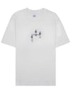 30/1 Jersey Relaxed Graphic Short Sleeve T-Shirt White - CP COMPANY - BALAAN 3