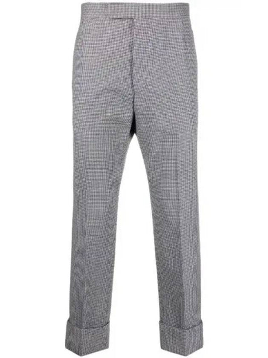 Herringbone Backstrap Wool Straight Pants Grey - THOM BROWNE - BALAAN 2
