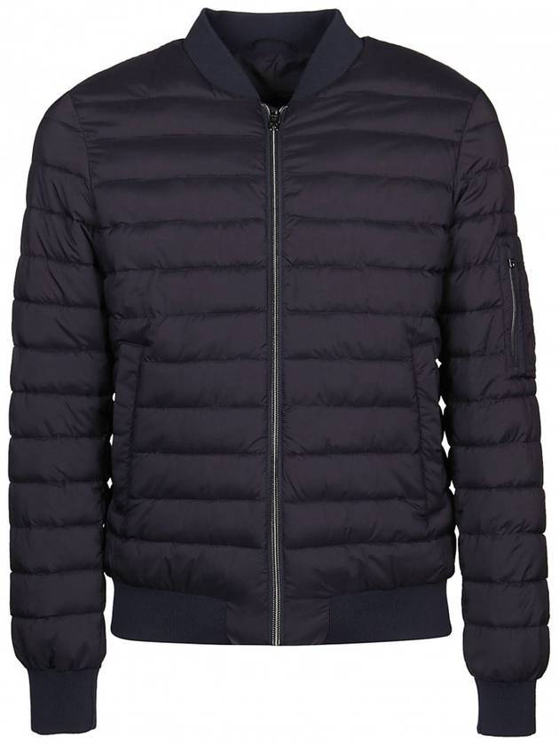 Erno Men's Il Bomber Nylon Padded Jacket Blue Navy - HERNO - BALAAN.