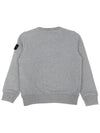 Kids Wappen Patch Organic Cotton Fleece Sweatshirt Grey - STONE ISLAND - BALAAN 3