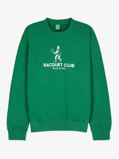 Racquet Club Crew Neck Sweatshirt Green - SPORTY & RICH - BALAAN 2