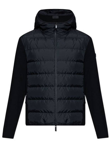 Cotton hood zip up padding black - MONCLER - BALAAN 1