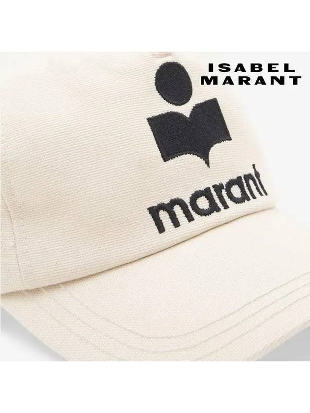 Isabel Marant Tyrone Cap Hat Ecru Black CQ001XFB A3C05A ECBK - ISABEL MARANT ETOILE - BALAAN 4