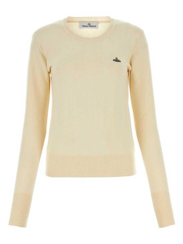 ORB Logo Knit Top White - VIVIENNE WESTWOOD - BALAAN 1