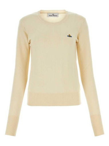 ORB Logo Knit Top White - VIVIENNE WESTWOOD - BALAAN 1