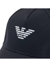 Eagle Logo Ball Cap Black - EMPORIO ARMANI - BALAAN.