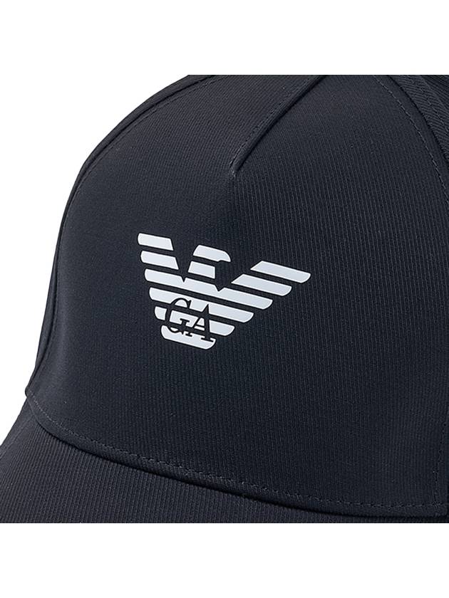 Eagle Logo Ball Cap Black - EMPORIO ARMANI - BALAAN.