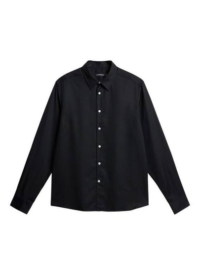 Comfort Tencel Slim Long Sleeve Shirt Black - J.LINDEBERG - BALAAN 2