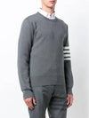 4 Bar Armband Milano Stitch Knit Top Mid Grey - THOM BROWNE - BALAAN 4