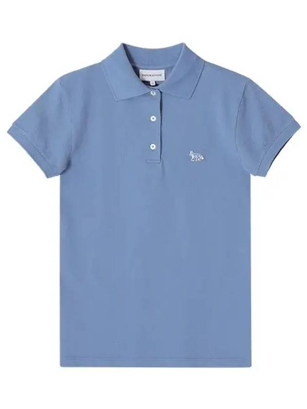 Baby Fox Patch Regular Polo Shirt Blue - MAISON KITSUNE - BALAAN 4