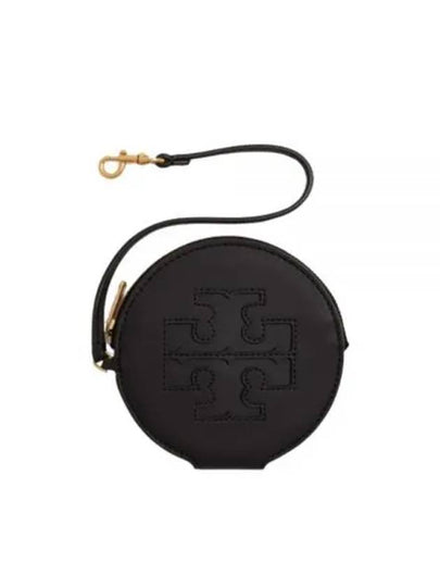 Ella Round Card Wallet Black - TORY BURCH - BALAAN 2