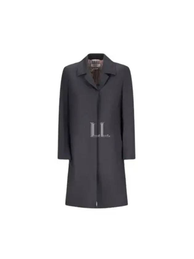 Super 120 Count Twill Over Jacket Grey - THOM BROWNE - BALAAN 2