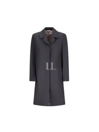 Super 120 Count Twill Over Jacket Grey - THOM BROWNE - BALAAN 2