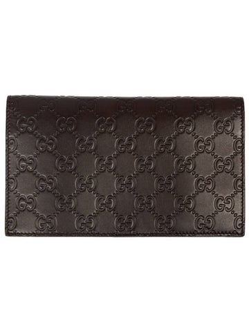 Seama Signature Clutch Long Wallet Dark Brown - GUCCI - BALAAN 1