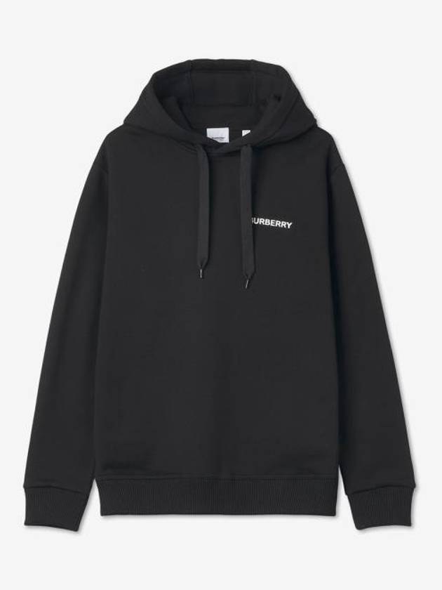 EKD Print Cotton Blend Hoodie Black - BURBERRY - BALAAN 2