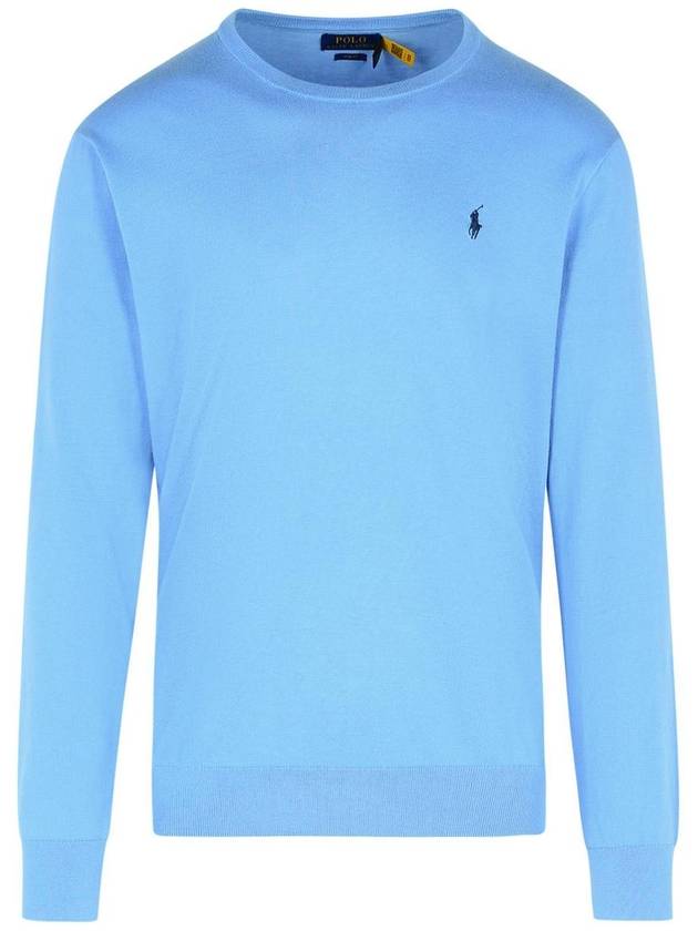 Polo Ralph Lauren Light Blue Cotton Sweatshirt - POLO RALPH LAUREN - BALAAN 1