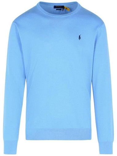 Polo Ralph Lauren Light Blue Cotton Sweatshirt - POLO RALPH LAUREN - BALAAN 1