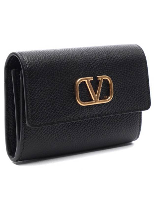 V logo signature folding card wallet - VALENTINO - BALAAN 3