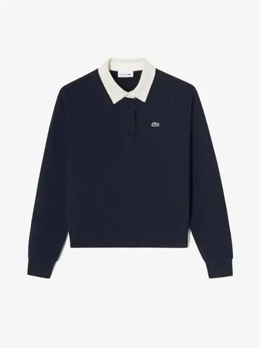 Women s corduroy collar sweatshirt SF230E 54N HD domestic product GQ2N24091216860 - LACOSTE - BALAAN 1