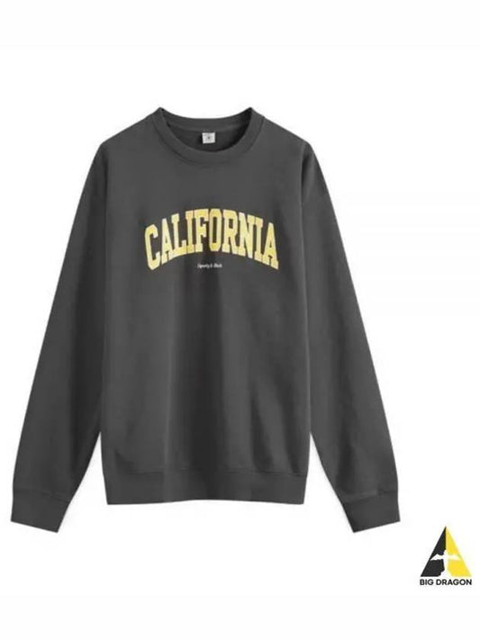 California Crew Neck Sweatshirt Faded Black - SPORTY & RICH - BALAAN 2