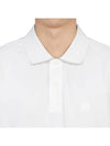 Metropolis Logo Badge Striped Polo Shirt White - CP COMPANY - BALAAN 7