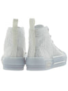 B23 Oblique Canvas High Top Sneakers White - DIOR - BALAAN 5