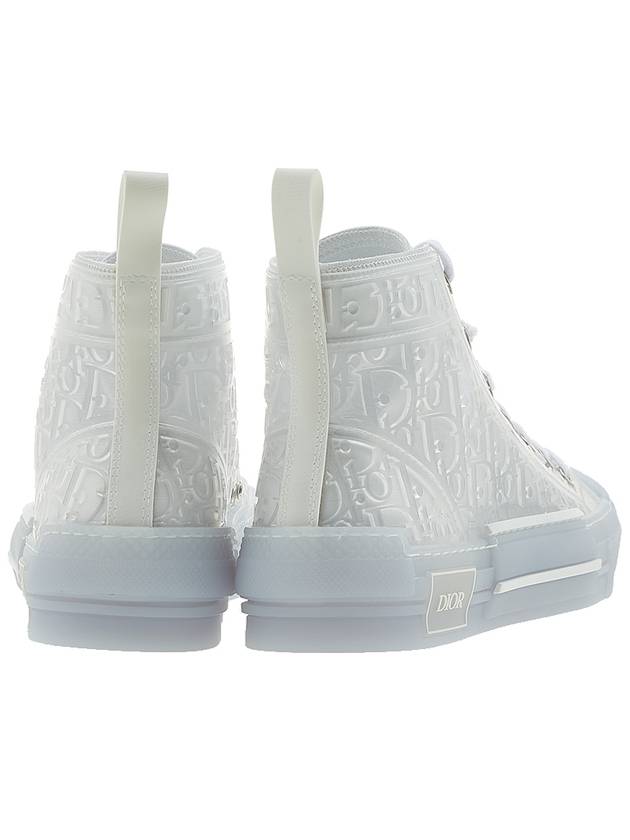 B23 Oblique Canvas High Top Sneakers White - DIOR - BALAAN 5