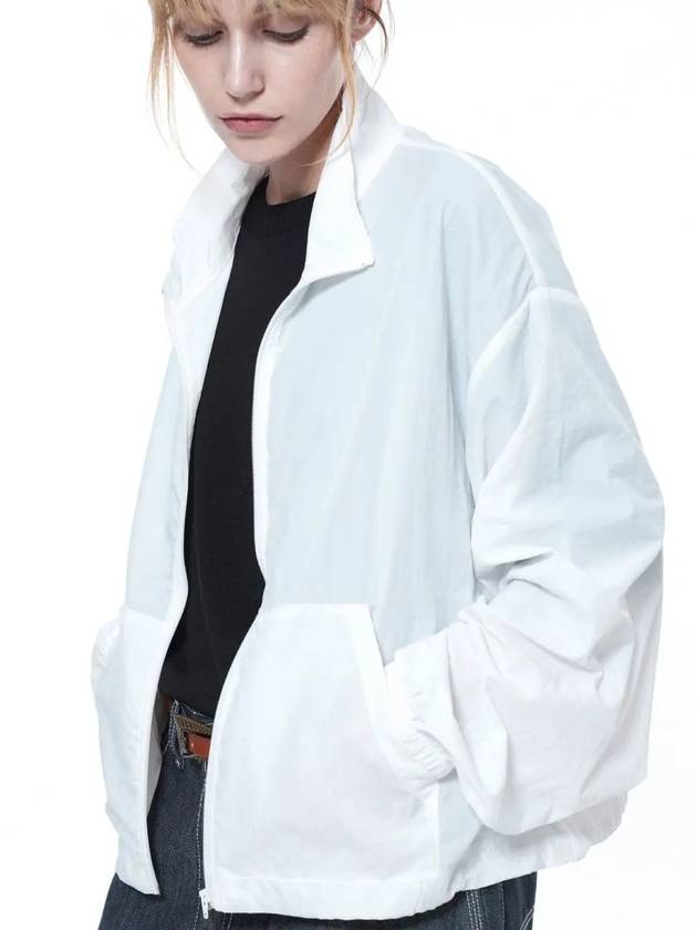 Searsucker Crop Windbreaker Jumper White - CHANCE'S NOI - BALAAN 8