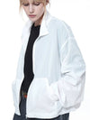 Searsucker Crop Windbreaker Jumper White - CHANCE'S NOI - BALAAN 2