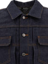 Men's Work Denim Jacket Indigo - A.P.C. - BALAAN 4