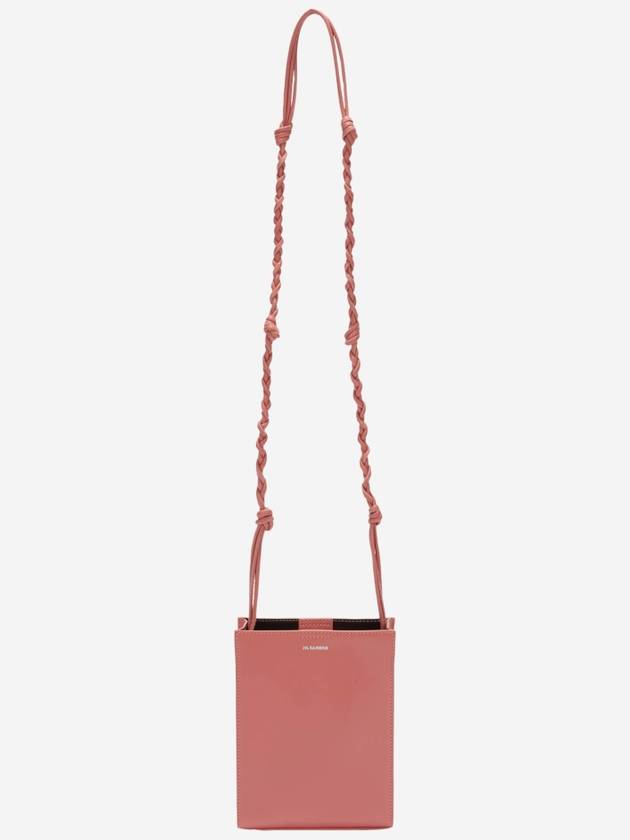 Women's Tangle Small Leather Shoulder Bag Pink - JIL SANDER - BALAAN 2