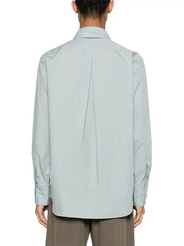 Western Poplin Long Sleeve Shirt Blue - LEMAIRE - BALAAN 5