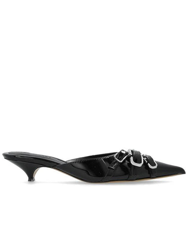 Marc Jacobs Patent Heeled Slides ‘The Emma’, Women's, Black - MARC JACOBS - BALAAN 1