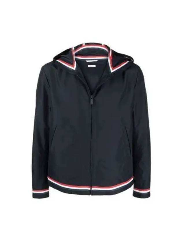 Three Stripes Shell Jacket Navy - THOM BROWNE - BALAAN 2