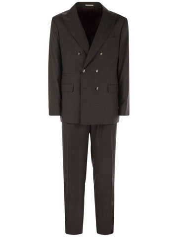 Set with chest and half jacket and leisure-fit trousers with pleats - BRUNELLO CUCINELLI - BALAAN 1