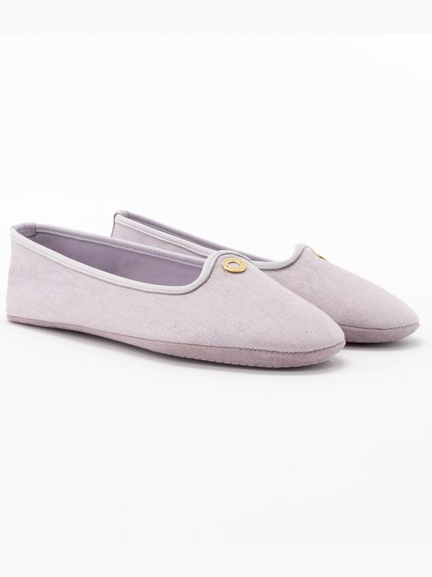 Women s Pauline Linen Flat Shoes Indoor EU Size Violet FAI6283 3889 - LORO PIANA - BALAAN 3