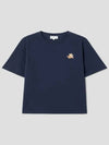 Speedy Fox Patch Comfort Short Sleeve T Shirt Navy - MAISON KITSUNE - BALAAN 2