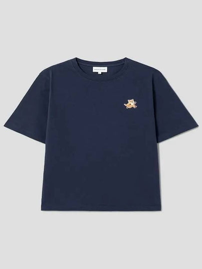 Speedy Fox Patch Comfort Short Sleeve T-Shirt Navy - MAISON KITSUNE - BALAAN 2