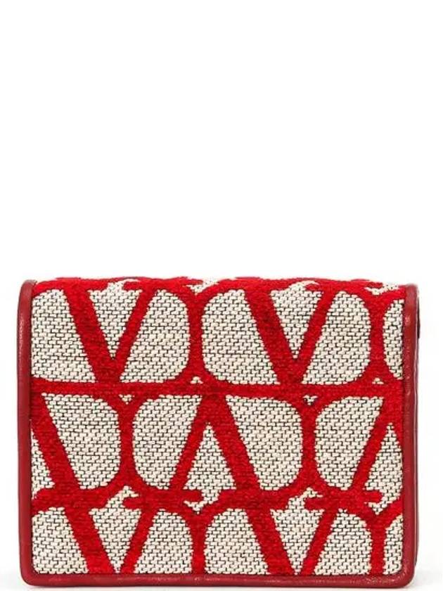 Toile Iconographe Half Wallet Red - VALENTINO - BALAAN 4