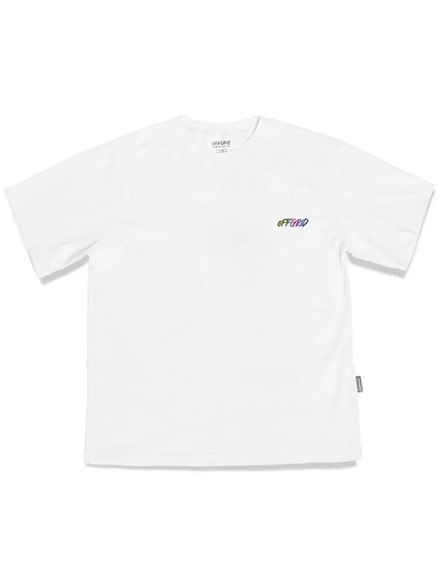 Hologram Decal Logo Short Sleeve T-Shirt White - OFFGRID - BALAAN 3