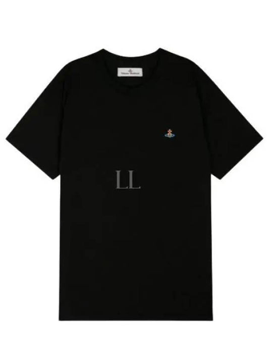ORB Logo Cotton Short Sleeve T-Shirt Black - VIVIENNE WESTWOOD - BALAAN 2