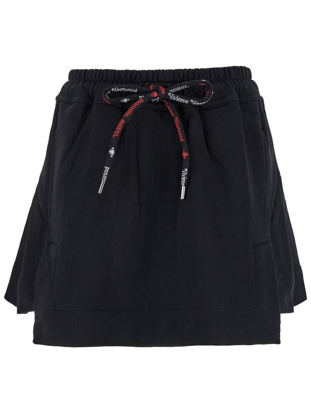 ORB Embroidered A-Line Skirt Black - VIVIENNE WESTWOOD - BALAAN 2