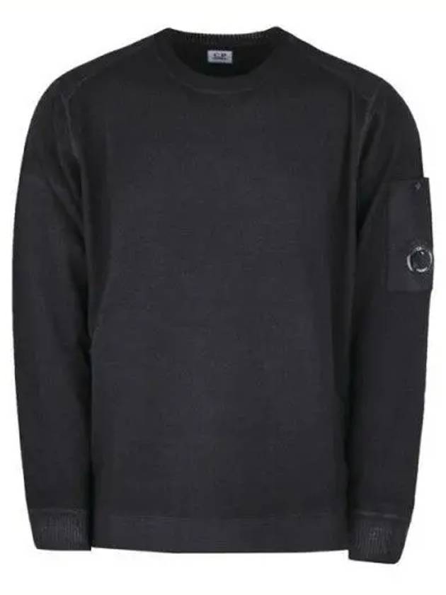 Lens Wappen Wool Sweatshirt Black - CP COMPANY - BALAAN 2